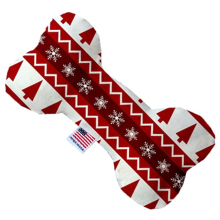 Mirage Pet Products Red Classic Christmas Canvas Bone Dog Toy 6 in. 1310-CTYBN6
